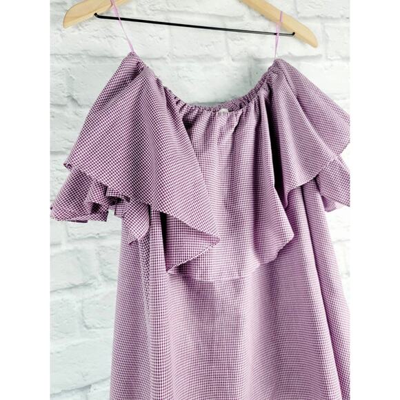 NWT MLM Label Off Shoulder Gingham Top - Small - Picture 9 of 11